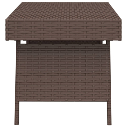 Składany stolik boczny, brązowy, 60x40x38 cm, polirattan
