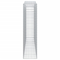 Kosze gabionowe, 3 szt, 400x50x200/220 cm, galwanizowane żelazo