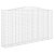 Kosze gabionowe, 4 szt, 400x50x220/240 cm, galwanizowane żelazo