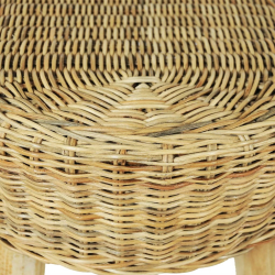 Ławka do przedpokoju, naturalny rattan, 160x35x45 cm