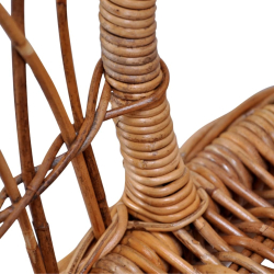 Krzesła ogrodowe, 6 szt., naturalny rattan, brązowe