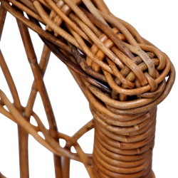 Krzesła ogrodowe, 6 szt., naturalny rattan, brązowe