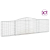 Kosze gabionowe, 7 szt, 400x30x100/120 cm, galwanizowane żelazo