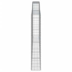 Kosze gabionowe, 2 szt, 400x30x180/200 cm, galwanizowane żelazo