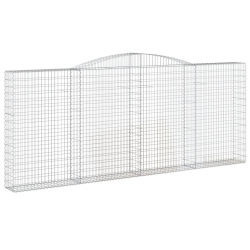 Kosze gabionowe, 3 szt, 400x30x160/180 cm, galwanizowane żelazo
