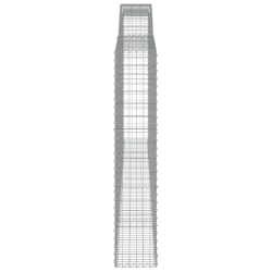 Kosze gabionowe, 3 szt, 400x30x160/180 cm, galwanizowane żelazo