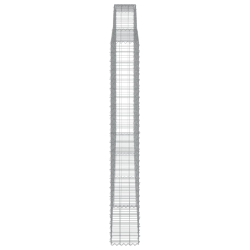 Kosze gabionowe, 4 szt, 400x30x220/240 cm, galwanizowane żelazo