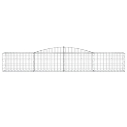 Kosze gabionowe, 4 szt, 400x50x60/80 cm, galwanizowane żelazo