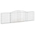 Kosze gabionowe, 20 szt, 400x30x100/120cm, galwanizowane żelazo