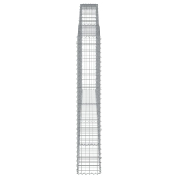 Kosze gabionowe, 3 szt, 400x30x180/200 cm, galwanizowane żelazo