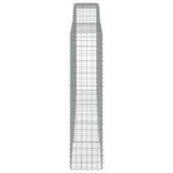 Kosze gabionowe, 2 szt, 400x50x200/220 cm, galwanizowane żelazo