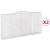 Kosze gabionowe, 2 szt, 400x50x200/220 cm, galwanizowane żelazo