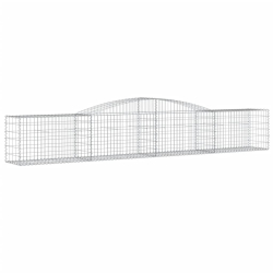 Kosze gabionowe, 8 szt, 400x50x60/80 cm, galwanizowane żelazo