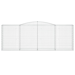 Kosze gabionowe, 6 szt, 400x50x140/160 cm, galwanizowane żelazo