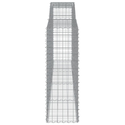 Kosze gabionowe, 6 szt, 400x50x140/160 cm, galwanizowane żelazo