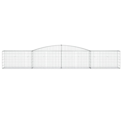 Kosze gabionowe, 3 szt, 400x50x60/80 cm, galwanizowane żelazo
