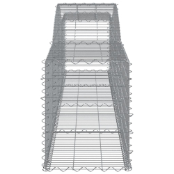 Kosze gabionowe, 3 szt, 400x50x60/80 cm, galwanizowane żelazo