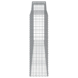 Kosze gabionowe, 10 szt, 400x50x160/180cm, galwanizowane żelazo