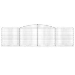 Kosze gabionowe, 4 szt, 400x50x100/120 cm, galwanizowane żelazo
