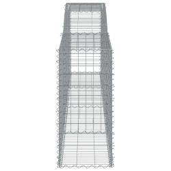 Kosze gabionowe, 4 szt, 400x50x100/120 cm, galwanizowane żelazo