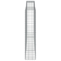 Kosze gabionowe, 4 szt, 400x50x220/240 cm, galwanizowane żelazo