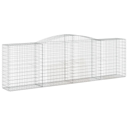 Kosze gabionowe, 10 szt, 400x50x120/140cm, galwanizowane żelazo