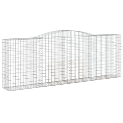 Kosze gabionowe, 3 szt, 400x50x140/160 cm, galwanizowane żelazo