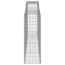 Kosze gabionowe, 3 szt, 400x50x140/160 cm, galwanizowane żelazo