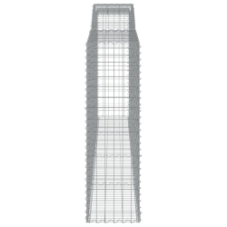 Kosze gabionowe, 2 szt, 400x50x160/180 cm, galwanizowane żelazo