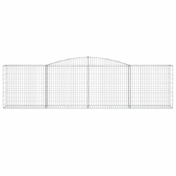 Kosze gabionowe, 8 szt, 400x50x100/120 cm, galwanizowane żelazo
