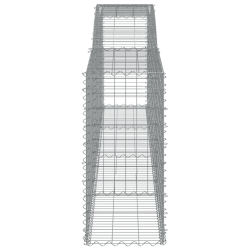 Kosze gabionowe, 8 szt, 400x50x100/120 cm, galwanizowane żelazo