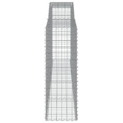 Kosze gabionowe, 15 szt, 400x50x140/160cm, galwanizowane żelazo
