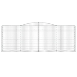 Kosze gabionowe, 9 szt, 400x50x140/160 cm, galwanizowane żelazo