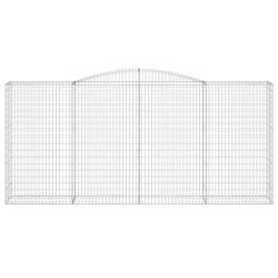 Kosze gabionowe, 6 szt, 400x50x180/200 cm, galwanizowane żelazo