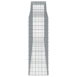 Kosze gabionowe, 8 szt, 400x50x140/160 cm, galwanizowane żelazo