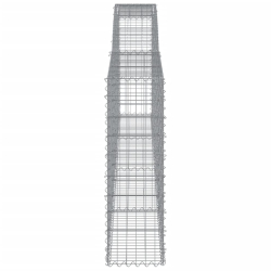 Kosze gabionowe, 10 szt, 400x30x100/120cm, galwanizowane żelazo