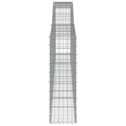 Kosze gabionowe, 8 szt, 400x30x100/120 cm, galwanizowane żelazo