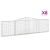 Kosze gabionowe, 8 szt, 400x30x100/120 cm, galwanizowane żelazo