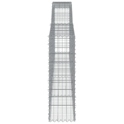 Kosze gabionowe, 2 szt, 400x30x100/120 cm, galwanizowane żelazo