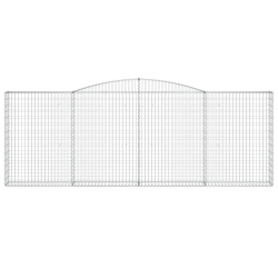 Kosze gabionowe, 5 szt, 400x30x140/160 cm, galwanizowane żelazo