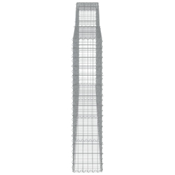 Kosze gabionowe, 5 szt, 400x30x140/160 cm, galwanizowane żelazo