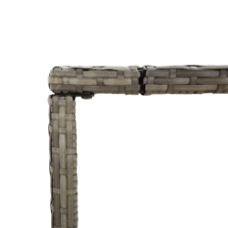 Stolik barowy ze szklanym blatem, szary, 180x70x110 cm