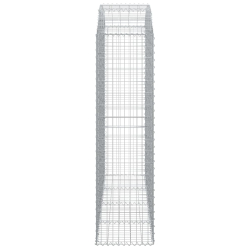 Łukowaty kosz gabionowy 200x50x180/200 cm, galwanizowane żelazo