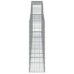 Kosze gabionowe, 25 szt, 400x30x100/120cm, galwanizowane żelazo