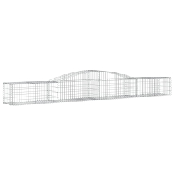 Kosze gabionowe, 15 szt, 400x50x40/60 cm, galwanizowane żelazo