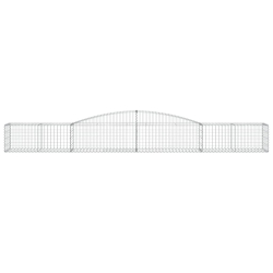 Kosze gabionowe, 15 szt, 400x50x40/60 cm, galwanizowane żelazo