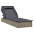Leżak ze składanym dachem, szary, 213x63x97 cm, polirattan