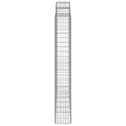 Kosze gabionowe, 3 szt, 200x30x200/220 cm, galwanizowane żelazo