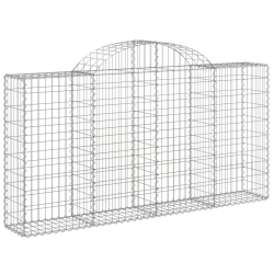 Kosze gabionowe, 30 szt, 200x30x100/120cm, galwanizowane żelazo