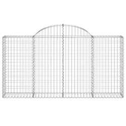 Kosze gabionowe, 12 szt, 200x30x100/120cm, galwanizowane żelazo